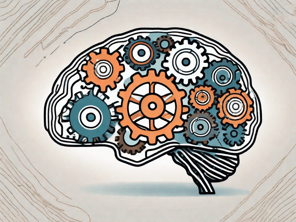 A brain with various interconnected gears