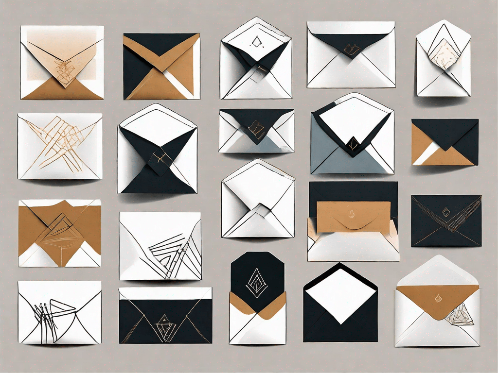A collection of different styled envelopes