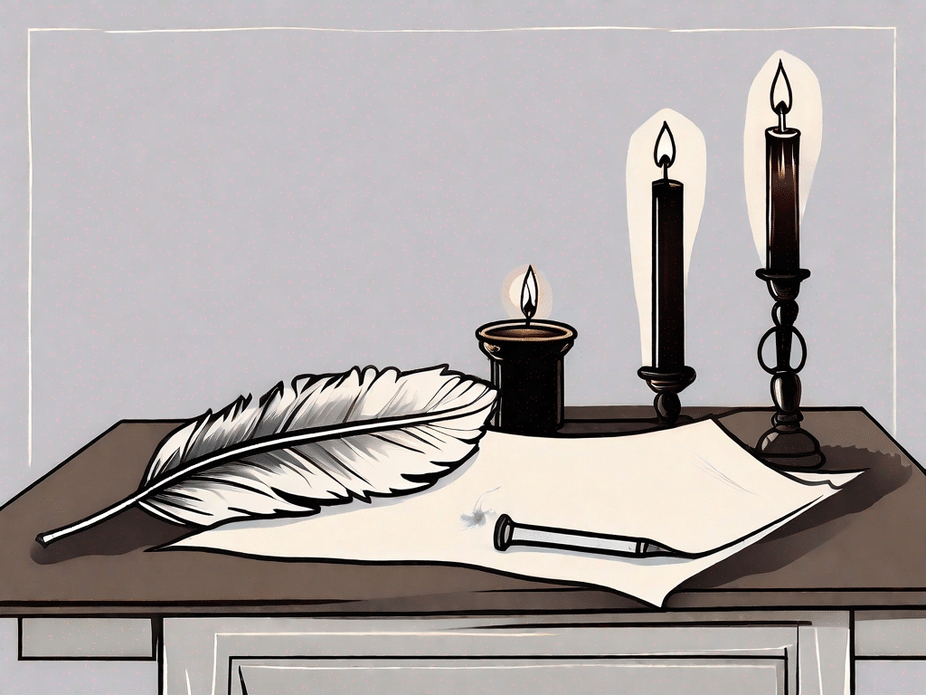 A feather quill