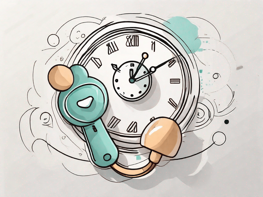 A resume document with an icon of a baby pacifier and a clock