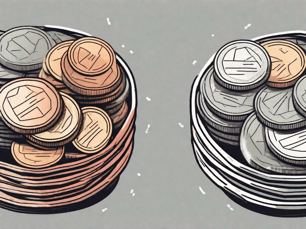 Two distinct piles of coins