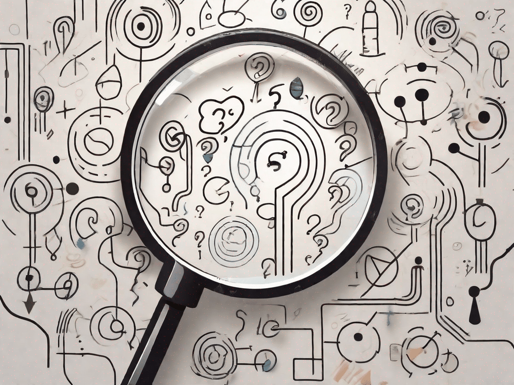 A magnifying glass focusing on a question mark