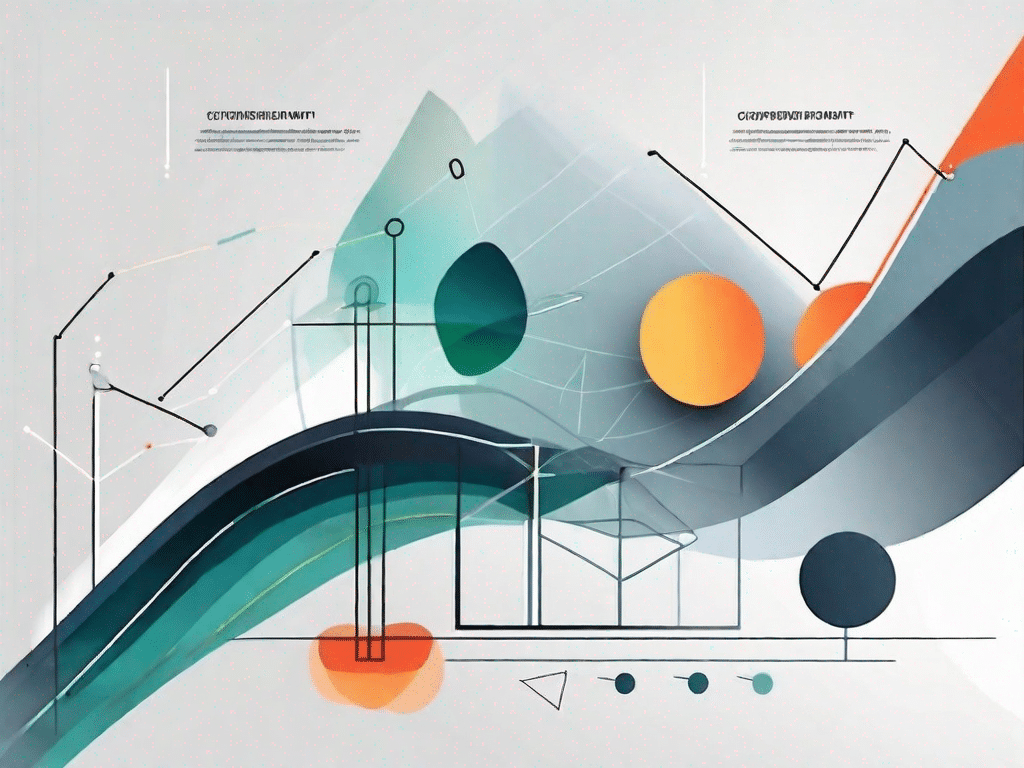 A dynamic powerpoint slide with various abstract elements symbolizing structure and design