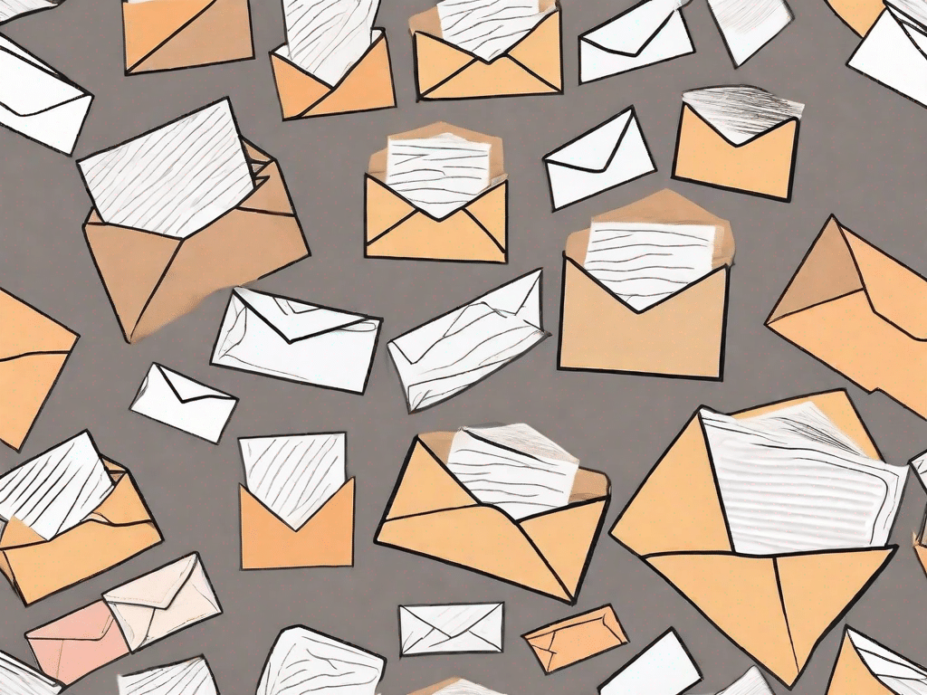 Various types of envelopes and papers