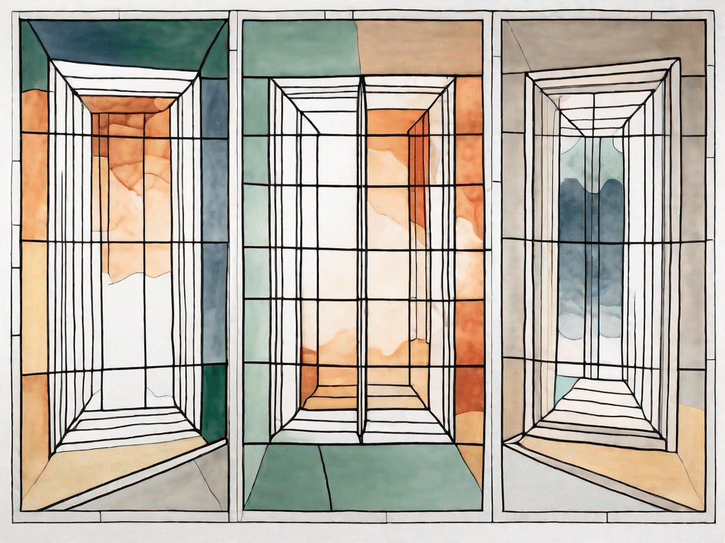 A four-paneled window