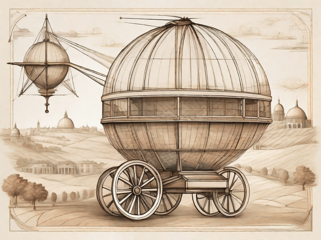 Leonardo da vinci's iconic inventions like the flying machine