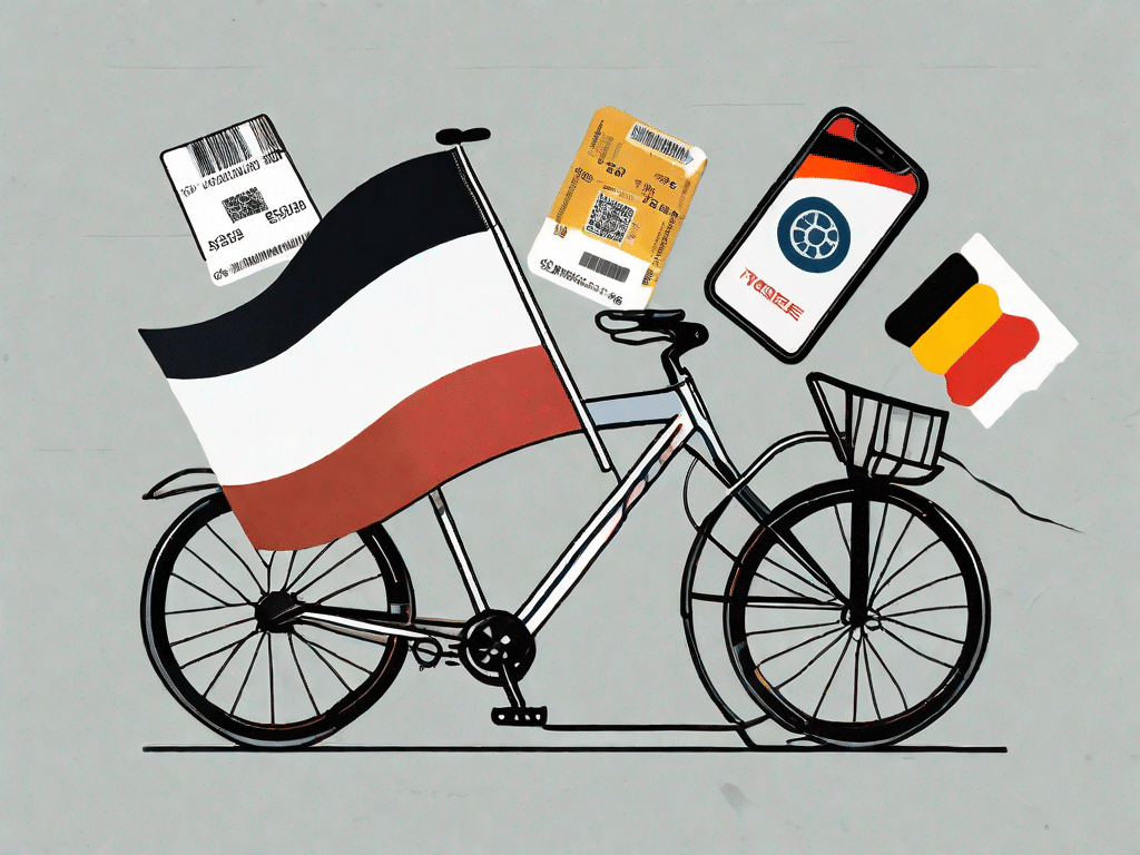 Various items such as a bicycle