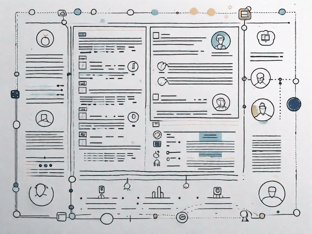 A resume paper connected to various social media icons through dotted lines