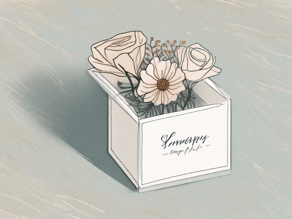 A sympathy card with a subtle floral design